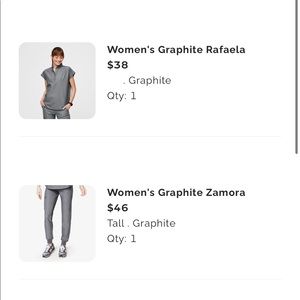 Figs Small Rafaela top & XS Tall Zamora jogger - Graphite